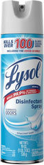 Lysol Disinfectant Spray, Household Essential Cleaning Supplies, Multi-Purpose Room Spray, Antibacterial Sanitizer Spray, Upholstery Deodorizer, Home and Bathroom, Crisp Linen,19 Fl Oz