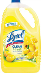 Lysol Multi-Surface Cleaner, Sanitizing and Disinfecting Pour, to Clean and Deodorize, Sparkling Lemon and Sunflower Essence, 144 Fl Oz (Pack of 4)
