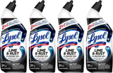 Lysol Lime & Rust Toilet Bowl Cleaner Liquid, For Limescale, Rust & Hard Water Stains, Septic Safe, Clinging Gel, Disinfects, Sanitizes & Deodorizes, Bathroom Cleaning Supplies, 24oz (4 Pack)