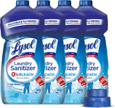 Lysol Disinfectant Laundry Sanitizer, Laundry Detergent Additive, Color Safe Bleach Alternative, Laundry Odor Eliminator, Kills Bacteria & Viruses, Crisp Linen Scent, 40 fl oz (pack of 4)
