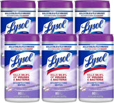 Lysol Disinfectant Wipes, Multi-Surface Antibacterial Cleaning Wipes, Dorm Room Essentials for Disinfecting and Cleaning, Early Morning Breeze, 80 Count (Pack of 6)