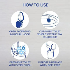 Lysol Automatic In-The-Bowl Toilet Cleaner, Cleans and Freshens Toilet Bowl, Atlantic Fresh Scent, 2 Count (Pack of 1)
