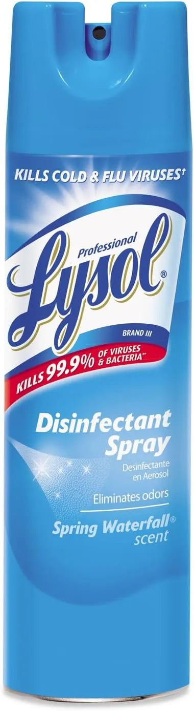 Lysol Disinfectant Spray, Spring Waterfall, 19-Ounce (Pack of 12)