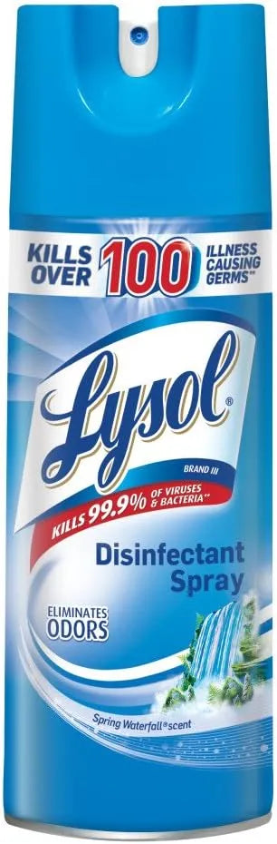 Lysol Surface Disinfectant Liquid 12.5 oz. Can Spring Waterfall Scent 12 Ct RAC02845