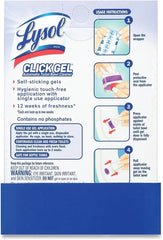 Lysol Click Gel Automatic Toilet Bowl Cleaner, Bathroom Essentials, Toilet Freshener, Refreshing Lavender Scent, 6 Count (Pack of 1)