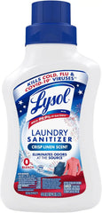 Lysol Disinfectant Laundry Sanitizer & Scent Booster, Laundry Detergent Additive, Color Safe Bleach Alternative, Laundry Odor Eliminator, Kills Bacteria & Viruses, Crisp Linen Scent, 41 Fl Oz Liquid