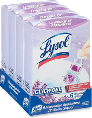Lysol Click Gel Automatic Toilet Bowl Cleaner, Bathroom Essentials, Toilet Freshener, Refreshing Lavender Scent, 6 Count (Pack of 1)