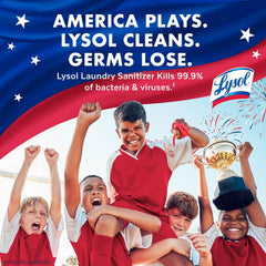 Lysol Disinfectant Laundry Sanitizer & Scent Booster, Laundry Detergent Additive, Color Safe Bleach Alternative, Laundry Odor Eliminator, Kills Bacteria & Viruses, Crisp Linen Scent, 41 Fl Oz Liquid