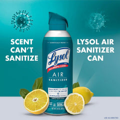Lysol Air Sanitizer Spray with Bacterial Odor Eliminator for Home & Office, Sanitizing Air Spray, Air Freshener Alternative, Simple Fresh Scent,10 oz (Pack of 6)