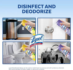 Lysol Disinfectant Spray Bundle, Sanitizing And Antibacterial Spray, For Disinfecting And Deodorizing, contains x2 Lemon and Early Morning Breeze, 19 Fl Oz, Packaging May Vary