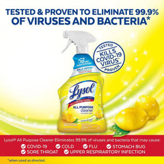 Lysol All Purpose Cleaner Spray, Multi-Purpose Disinfecting Spray, Kitchen & Bathroom Cleaner, Lemon Breeze Scent, 32 Fl Oz (Pack of 4)