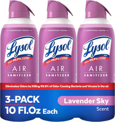 Lysol Air Sanitizer with Bacterial Odor Eliminator for Home & Office, Air Freshener Alternative, Simple Fresh Scent, 10 oz (Pack of 3)