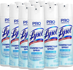 Lysol Professional Disinfectant Spray, Crisp Linen, 228oz (12X19oz)